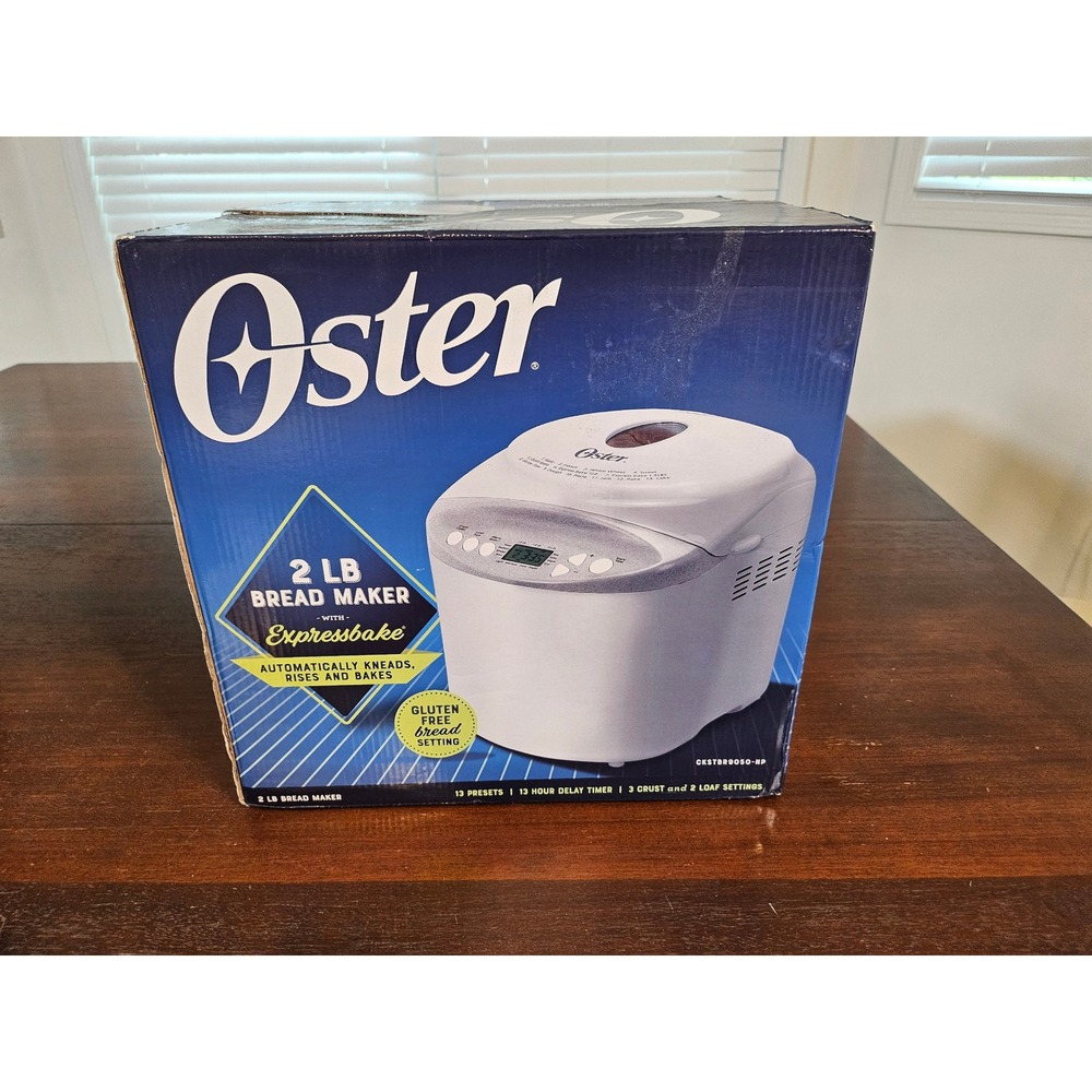 Oster Bread Maker Home 2lb White Expressbake Gluten Free CKSTBR9050-NP